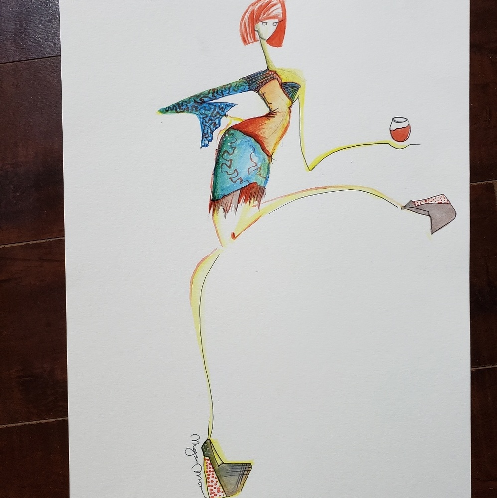 Fashion figure watercolor